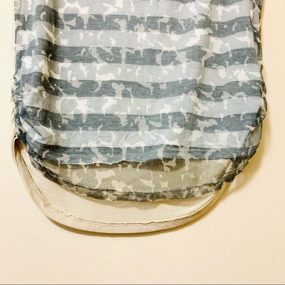 ✨4/$25✨ Y2K Edista Top/Blouse - Cream/Grey - Size Medium - Picture 8 of 12